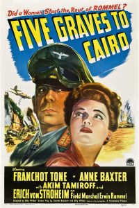 Poster for the movie "Five Graves to Cairo"