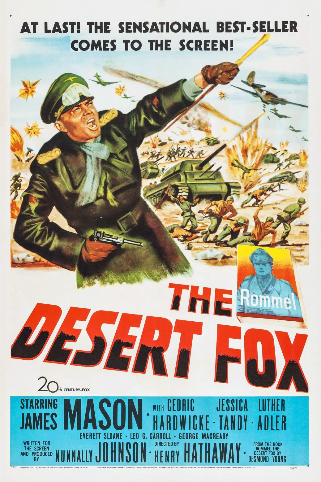 Poster for the movie "The Desert Fox: The Story of Rommel"